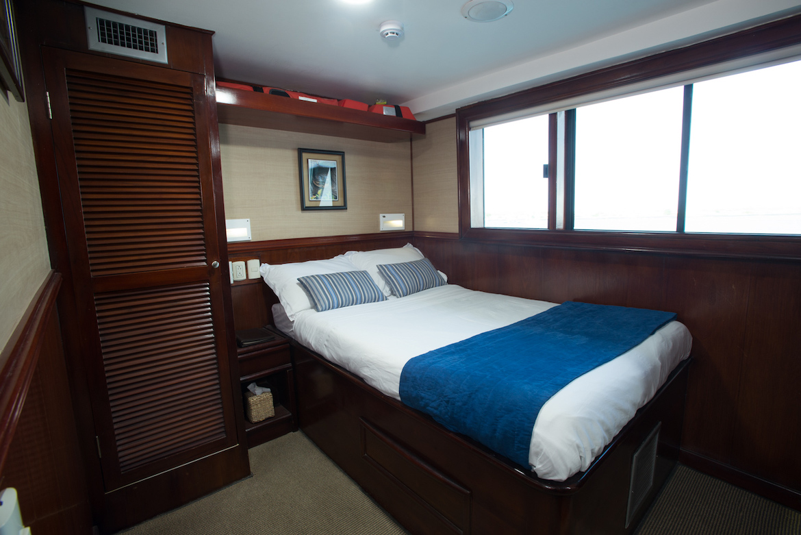 A double cabin on an Ecoventura Galapagos cruise