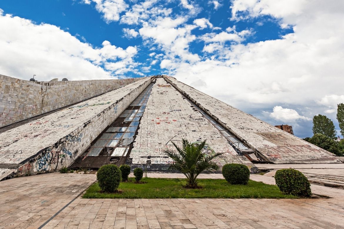The Pyramid of Tirana prior to renovations