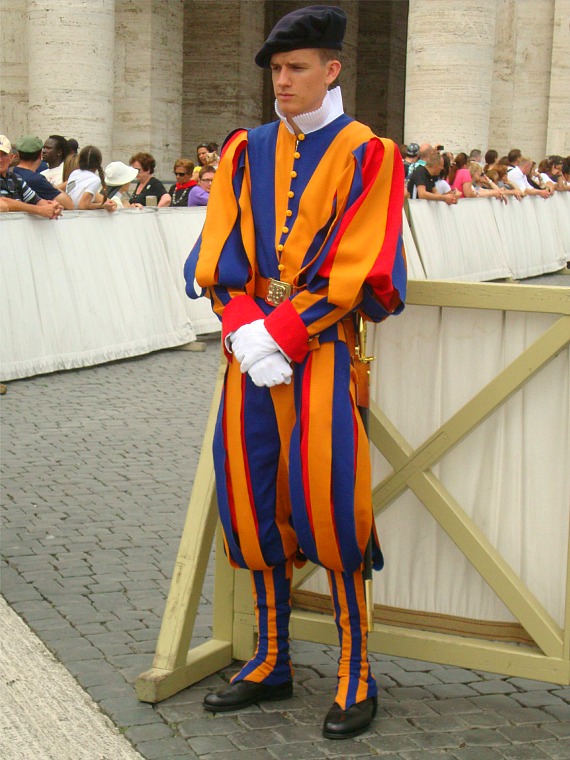A Swiss guard at the Vatican