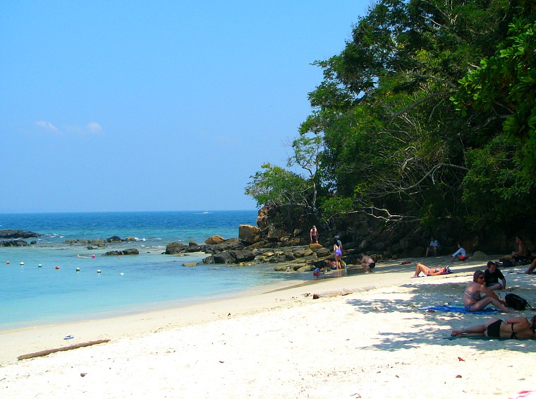 Pulau Sapi beach.