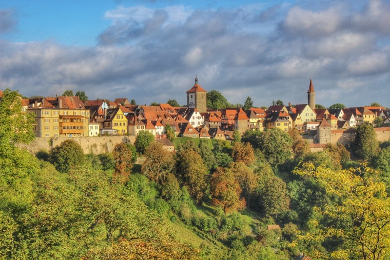 The medieval town of Rothenburg ob der Tauber, Germany