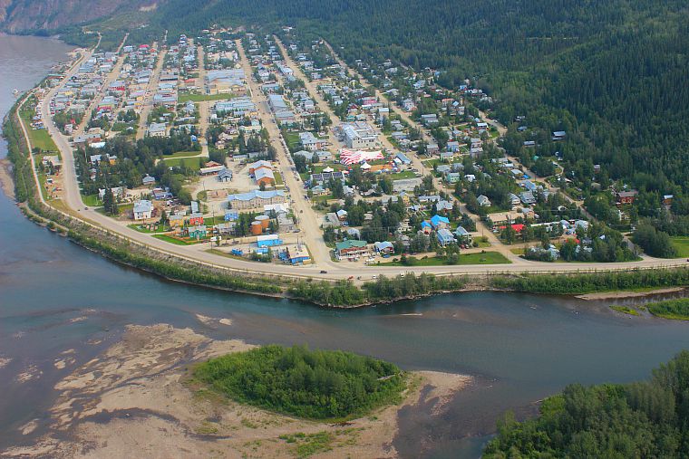 Canada-Yukon-Dawson-City-Aerial