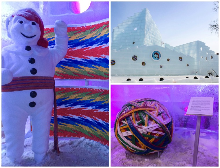 Bonhomme's Ice Palace at the Quebec Winter Carnival 