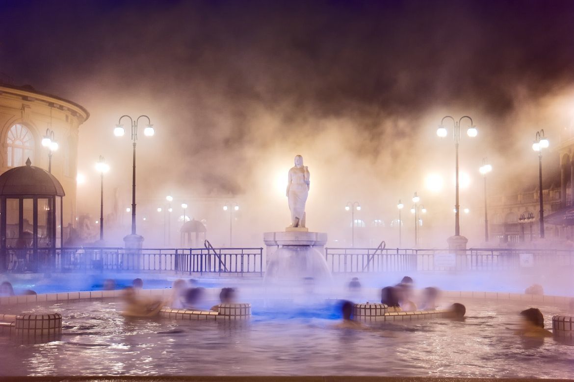 Széchenyi Thermal Bath in Budapest, Hungary