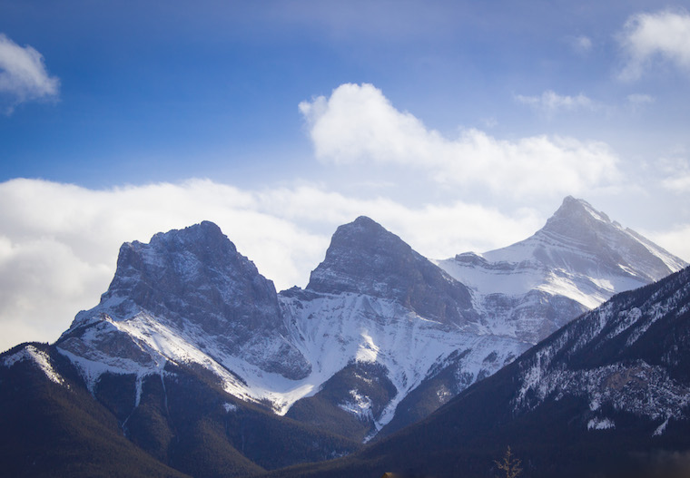 The Three Sisters in Canmore, Alberta