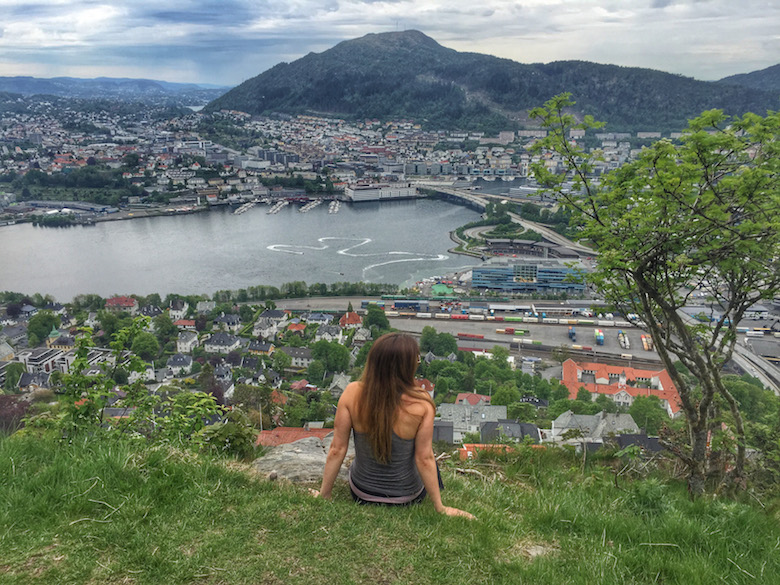 Mount Fløyen in Bergen, Norway