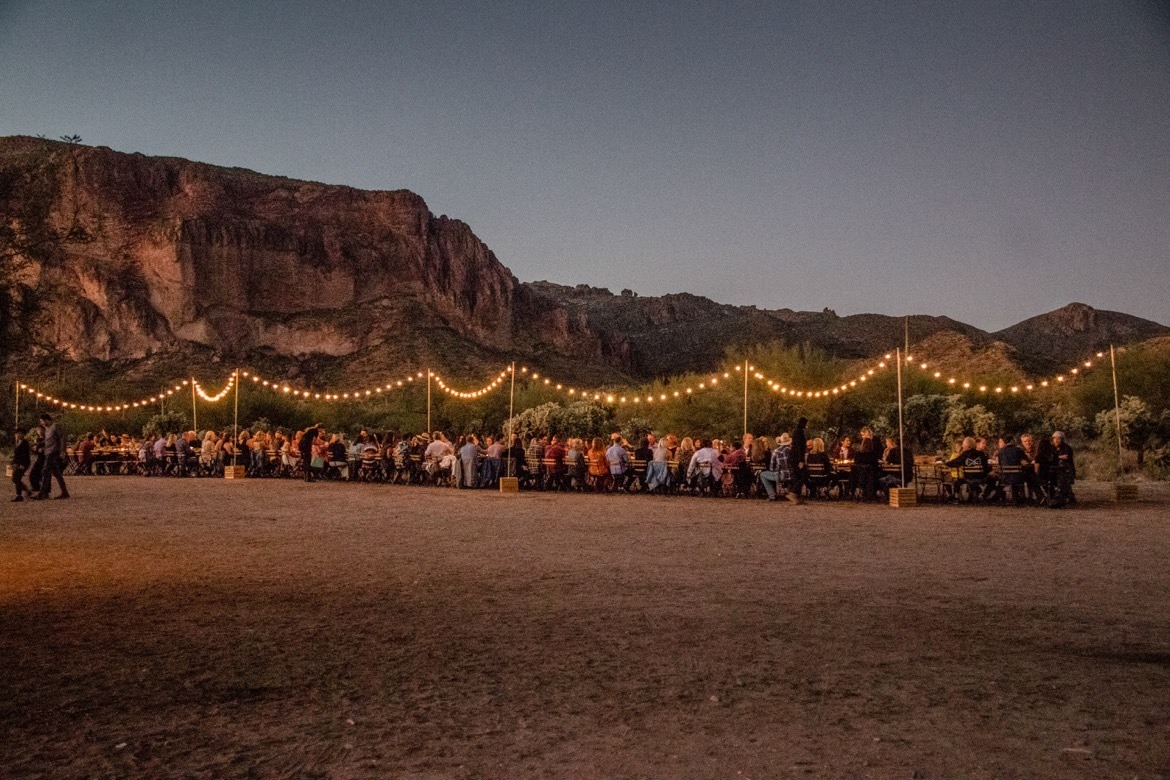 A long table dinner with Cloth & Flame in the Sonoran Desert