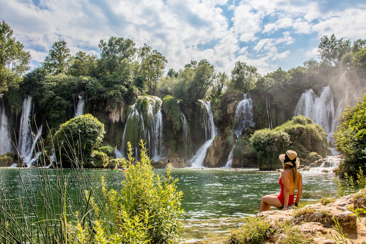 The Kravice waterfalls are one of the best day trips from Dubrovnik, Croatia