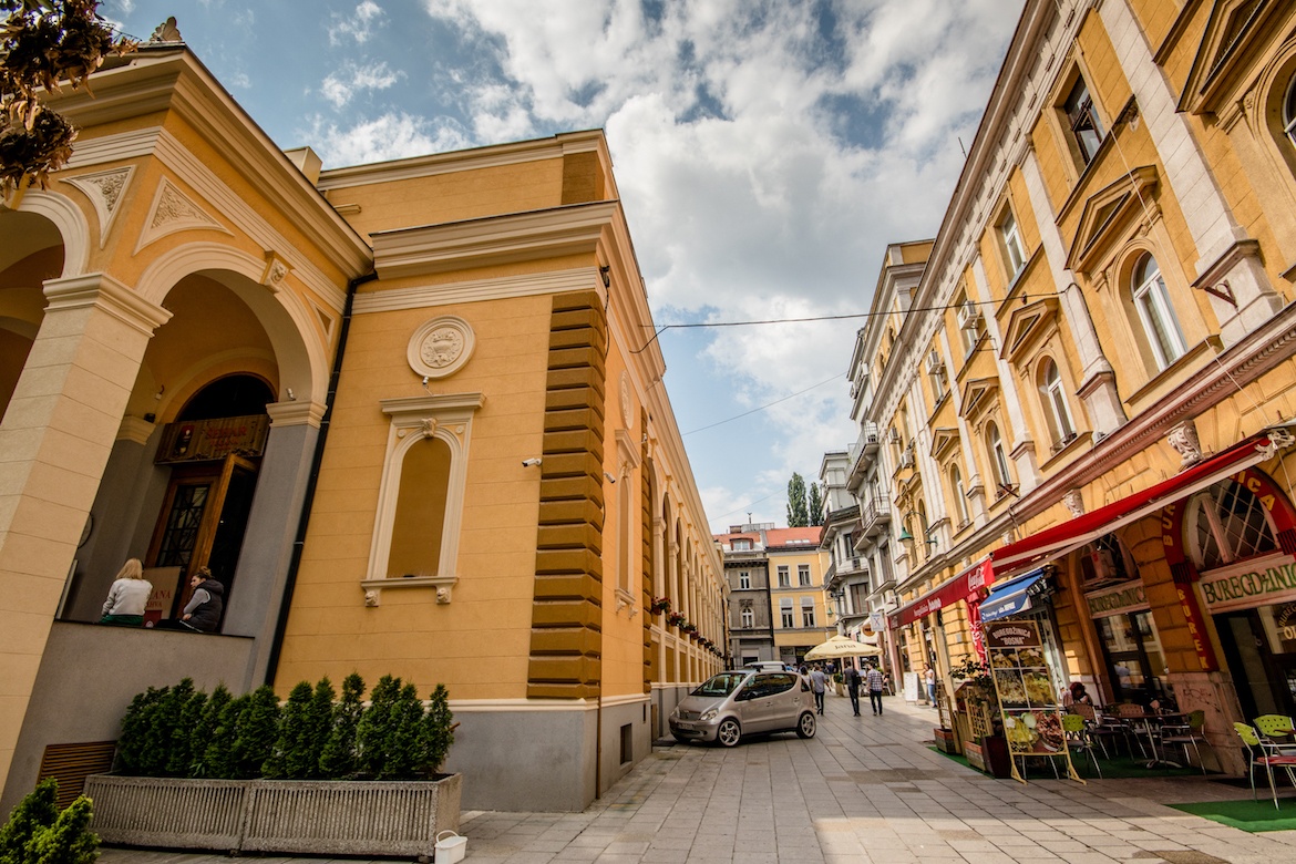 Ferhadija street in Sarajevo, Bosnia