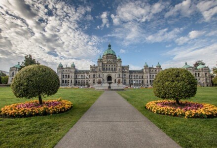The British Columbia Parliament Buildings in Victoria, B.C.