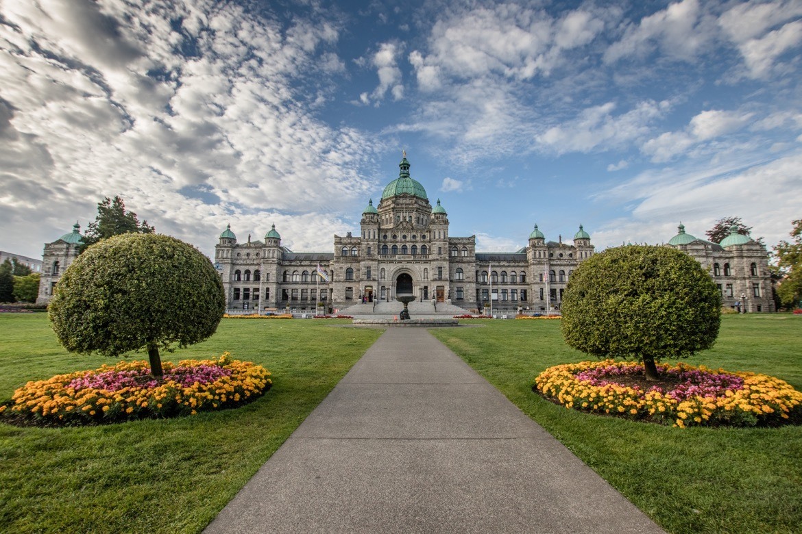 The British Columbia Parliament Buildings in Victoria, B.C.