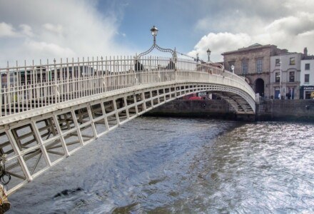 Ha'Penny Bridge in Dublin, Ireland