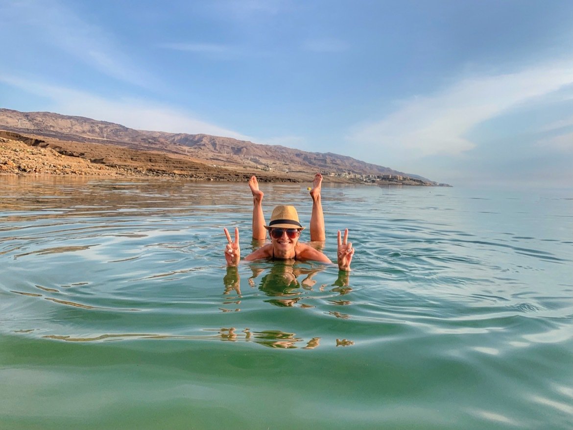 The experience of floating in the Dead Sea