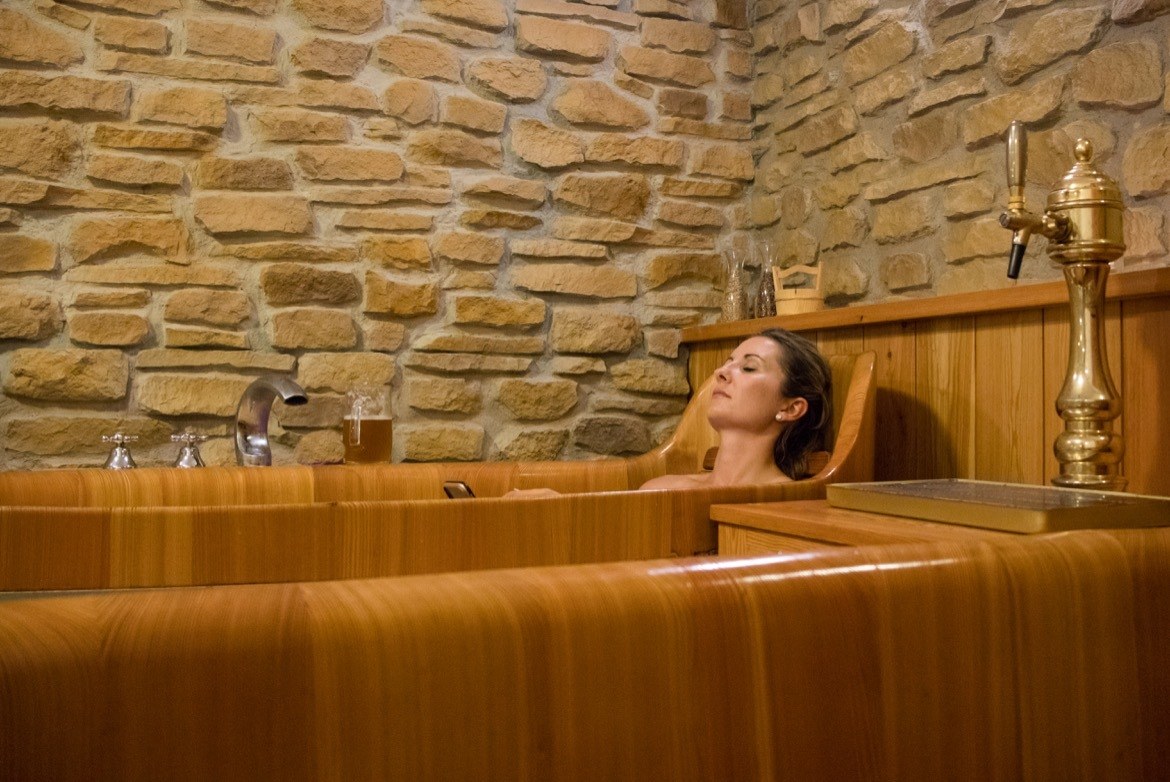 A beer spa in the Czech Republic