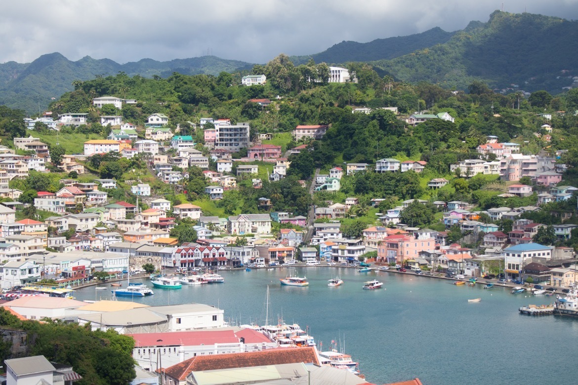 The harbour in St. George's, Grenada