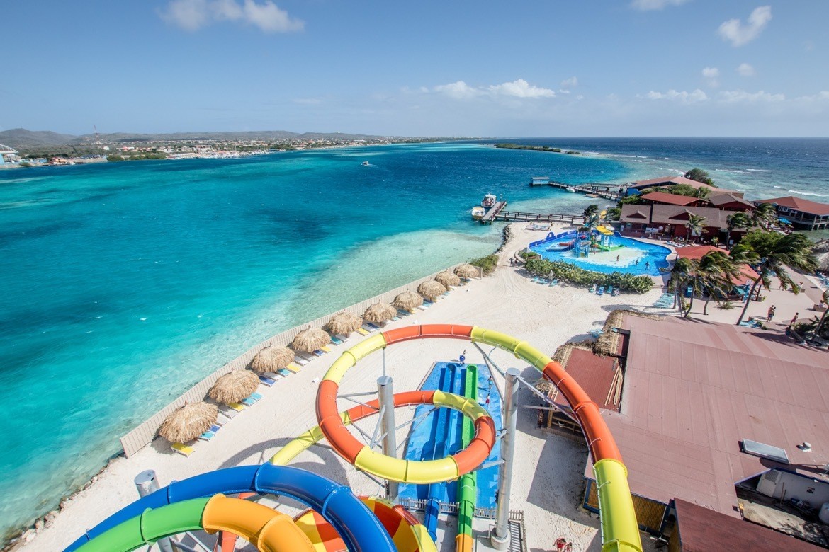 The waterslide on De Palm Island, Aruba