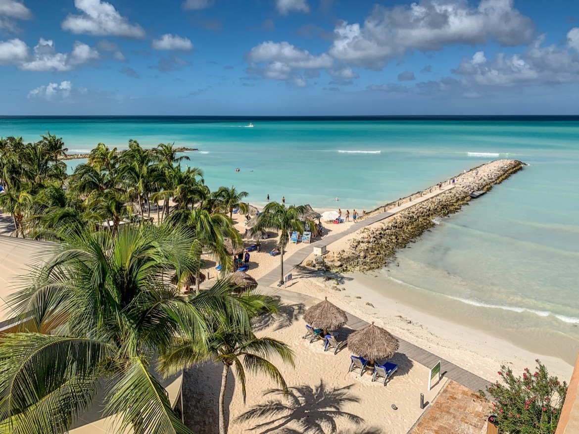 The view of the beach at the Divi Aruba Phoenix 