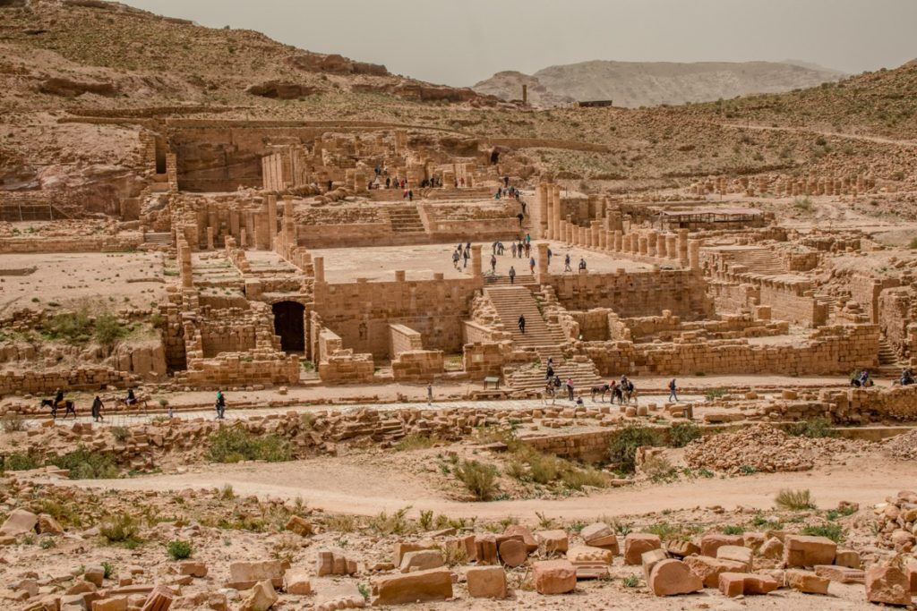 A tour visiting Petra, Jordan