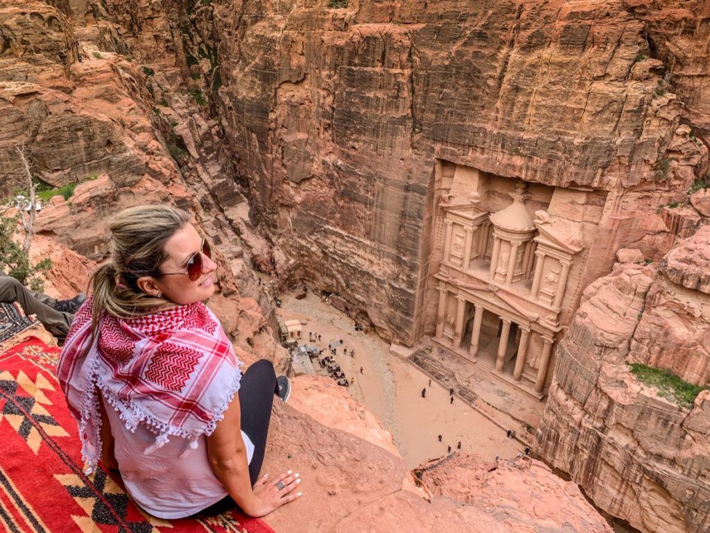 A viewpoint of The Treasury in Petra, Jordan
