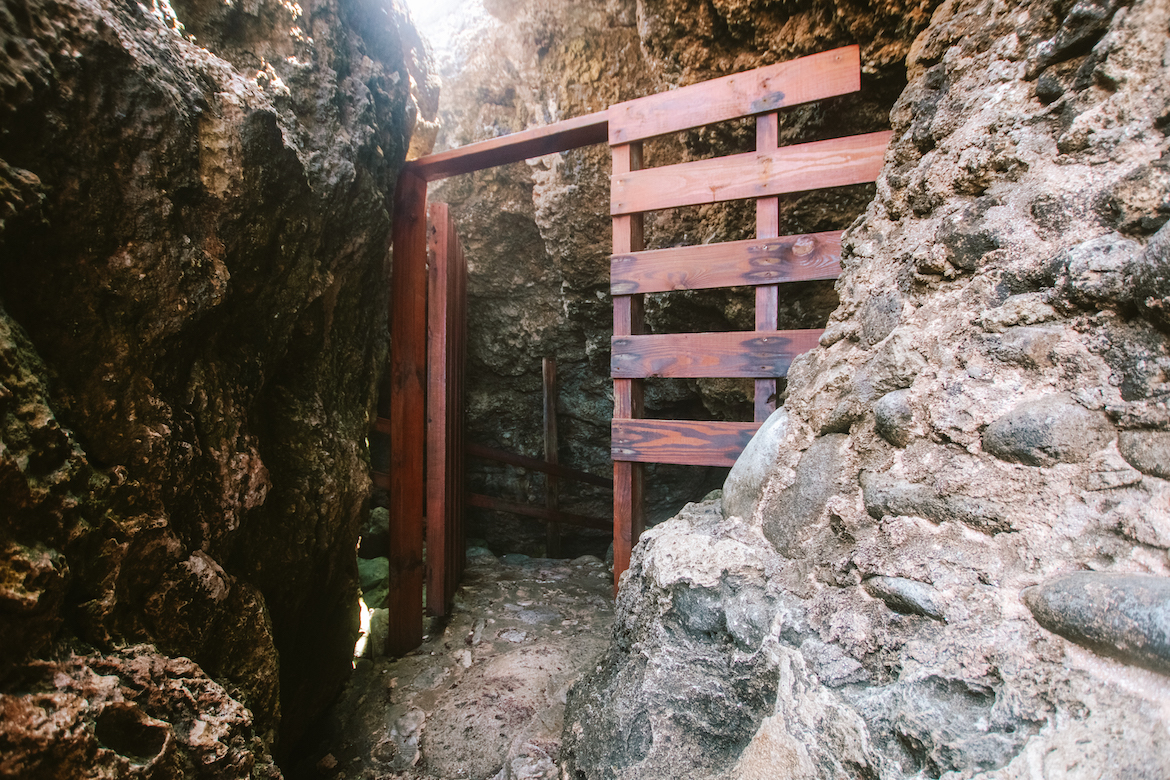 The cave at Boka Tabla in Shete Boka National Park in Curacao