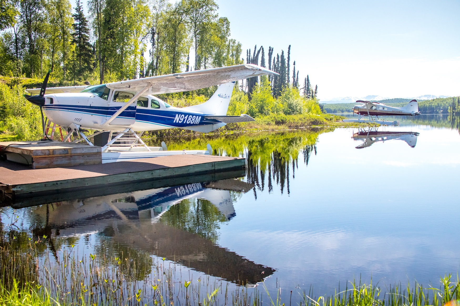 A float plane in Talkeetna, Alaska