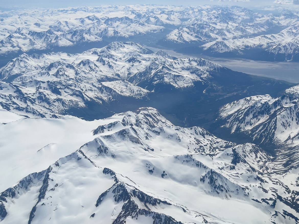 Flying over Alaska