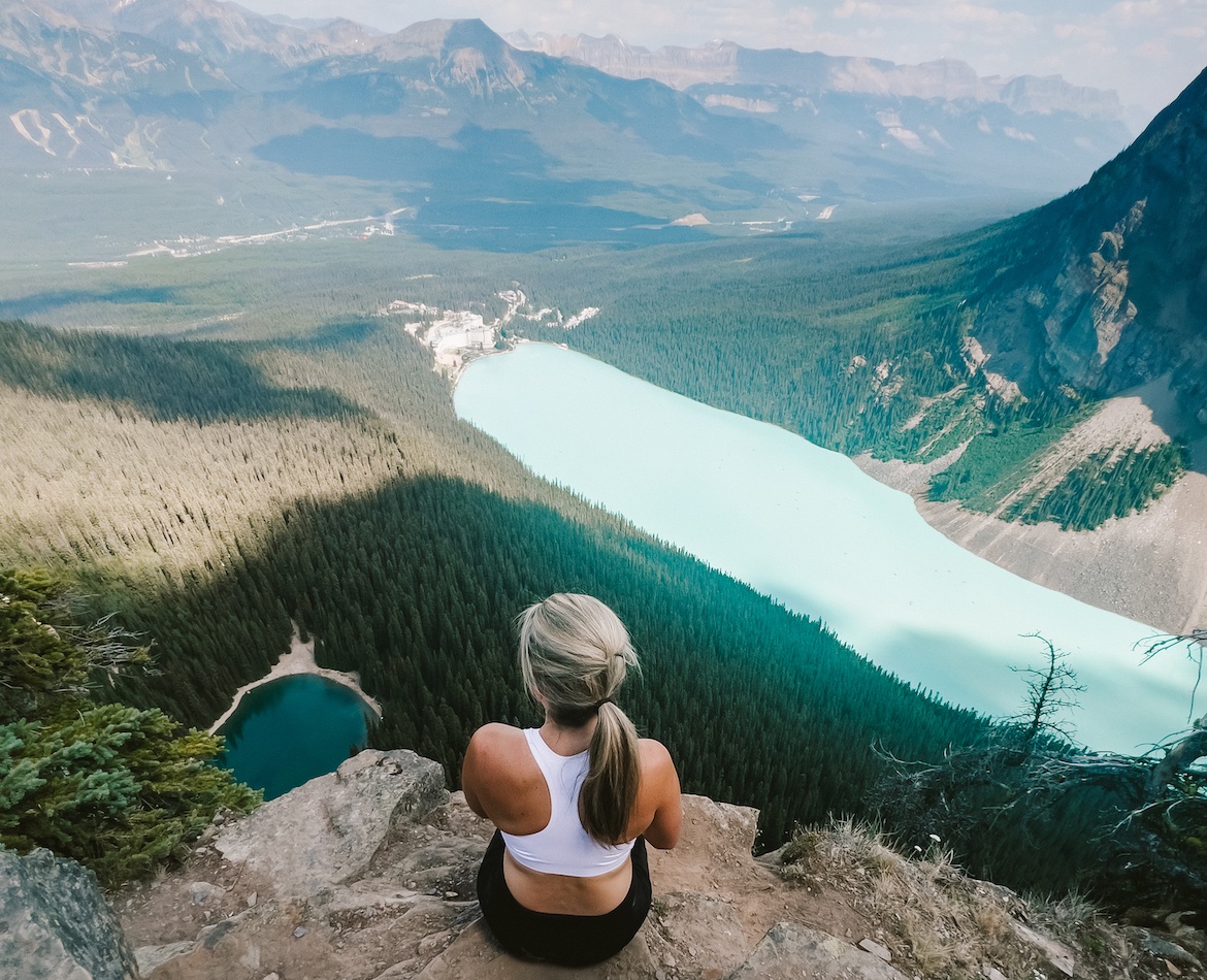 View of Lake Louise from the Big Beehive Trail
