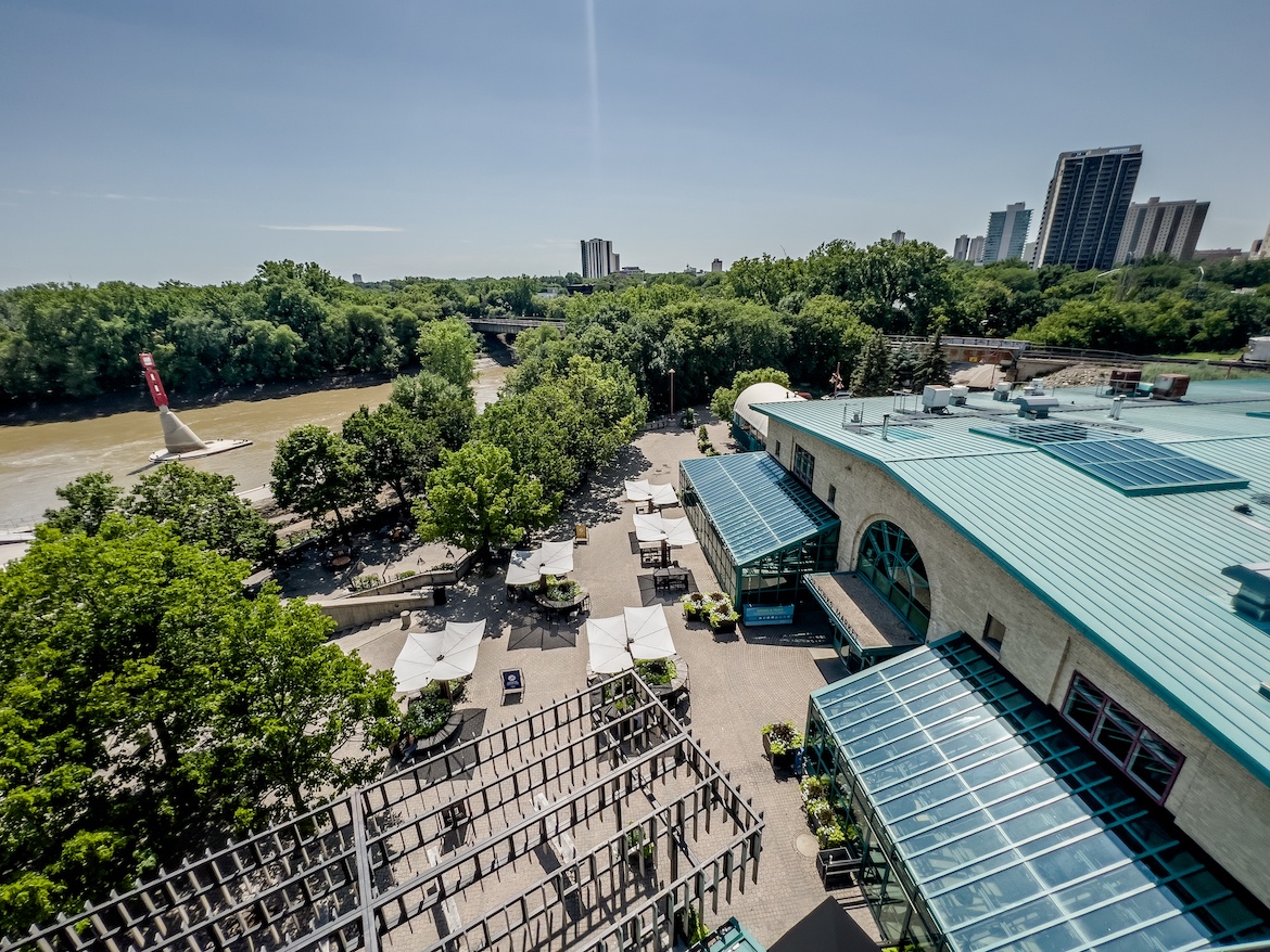 The view from the top of the tower at The Forks Winnipeg
