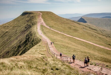 The summit of Pen y Fan in Brecon Beacons National Park, Wales