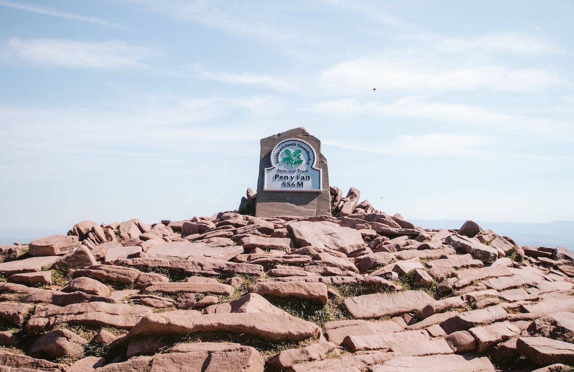 The summit of Pen y Fan in Brecon Beacons National Park, Wales