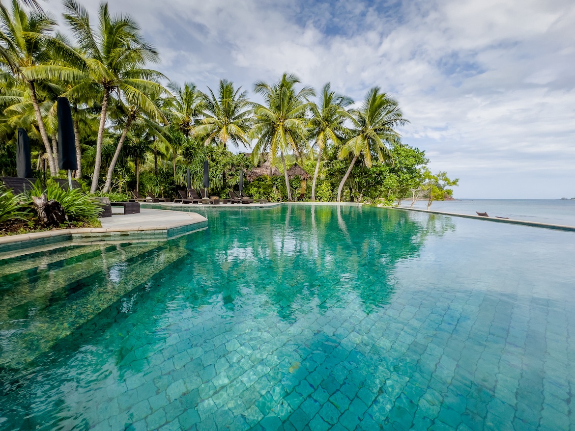 Infinity pool at Likuliku Lagoon Resort