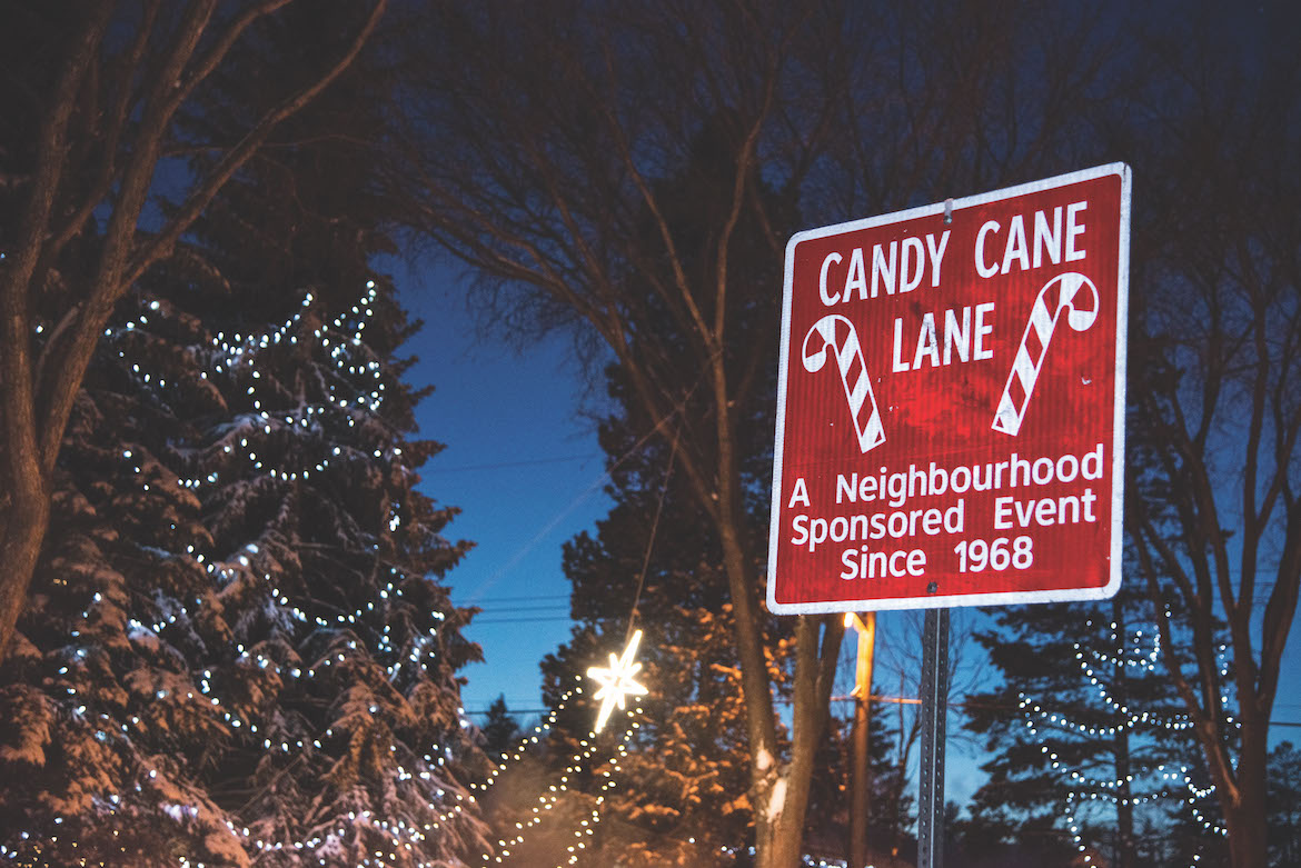 Candy Cane Lane in Edmonton