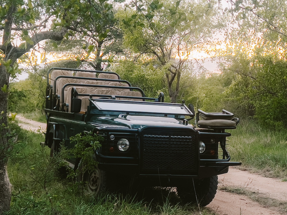 A safari vehicle at Karongwe Private Game Reserve, South Africa