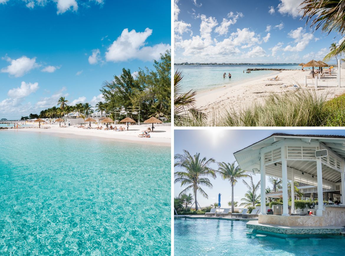 The private island at Sandals Royal Bahamaian resort