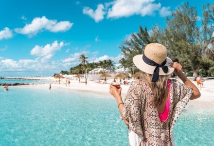 The private island at Sandals Royal Bahamaian resort