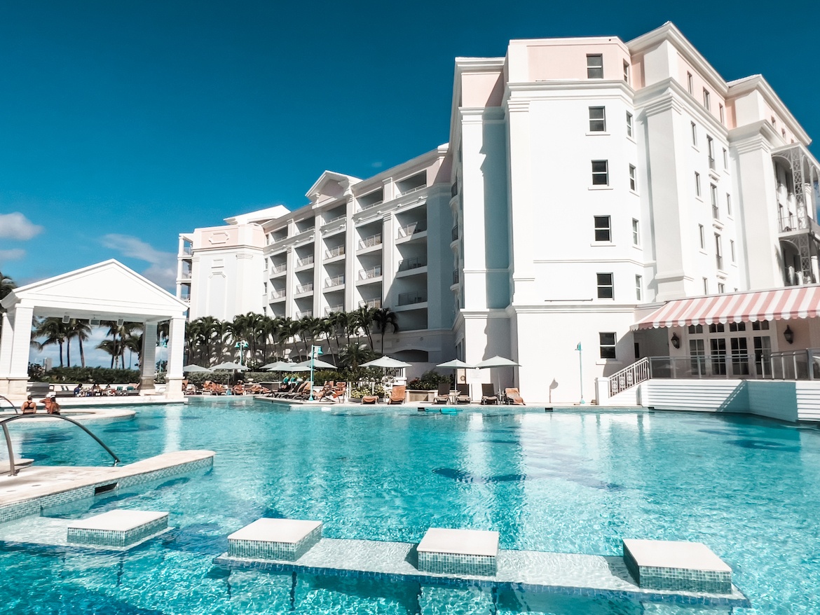 The quiet pool at Sandals Royal Bahamian