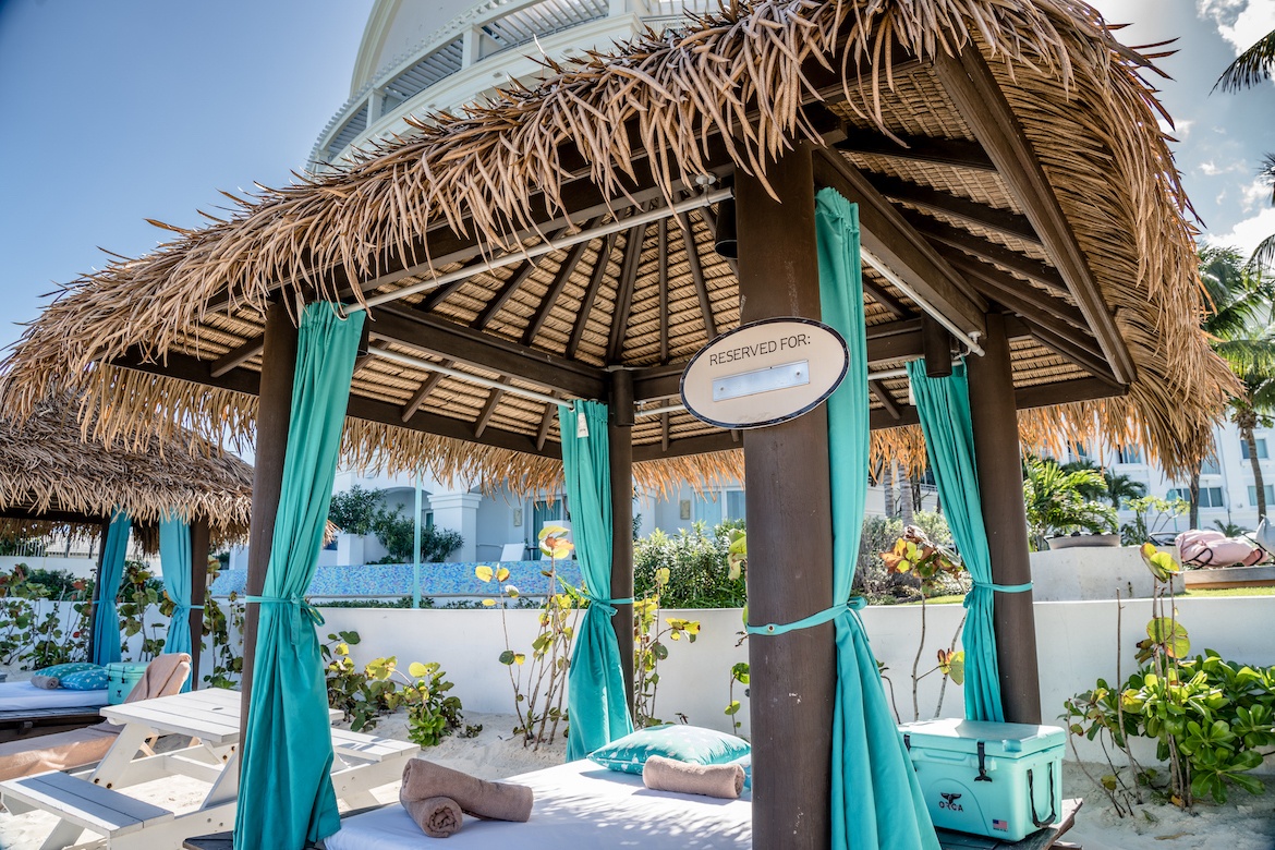 A private cabana at Sandals Royal Bahamian