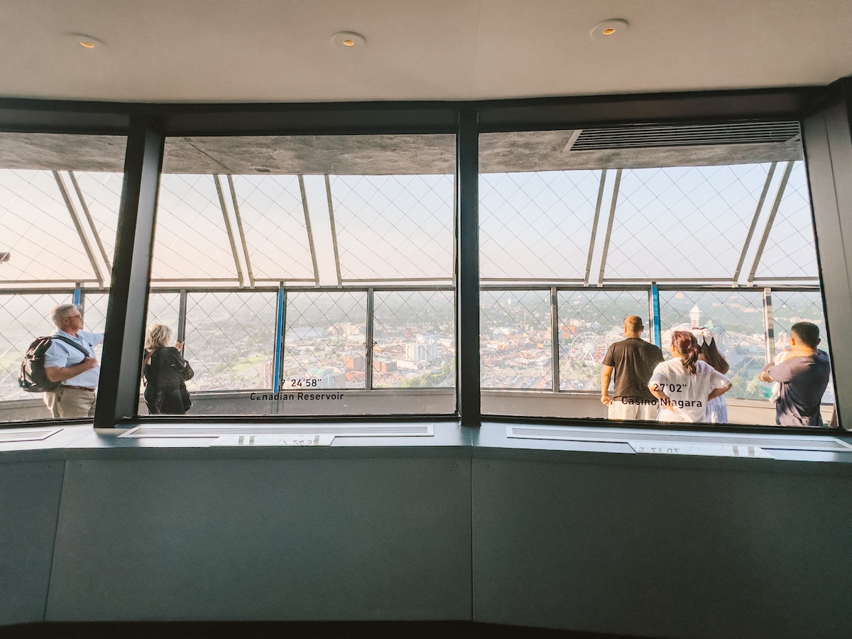 The observation deck at Skylon Tower
