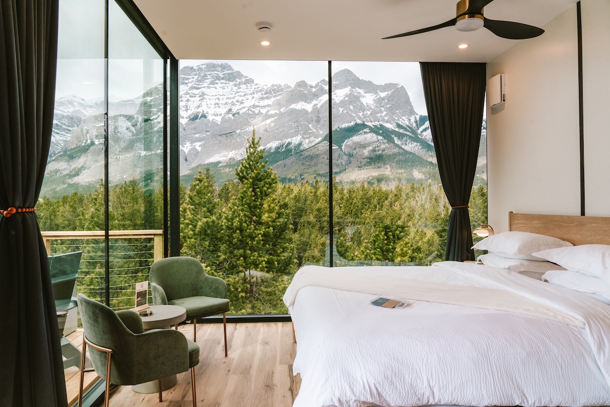 A Skyglass Cabin at Skyridge Glamping in Kananaskis Country